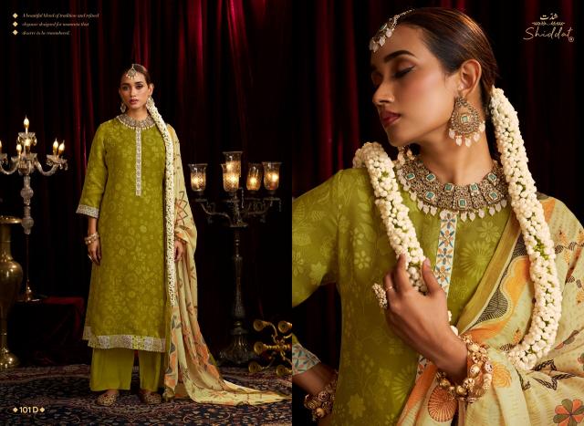 Shiddat bell rose 101 dress material wholesale price in bangalore